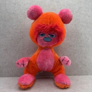 Planet Animals Alien Raspberrit Amus Plush VTG 80's Rare BRIGHT 14" Orange Pink